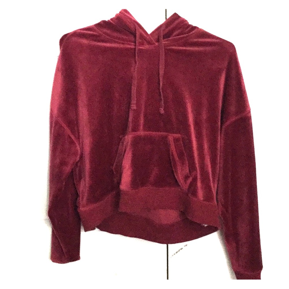 Red velvet hoodie